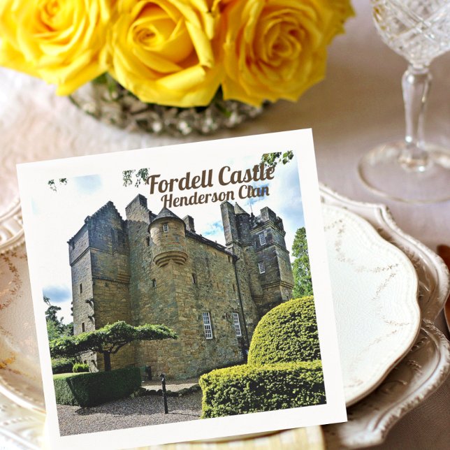 Scottish Henderson Clans Fordell Castle Foto Serviette (Von Creator hochgeladen)