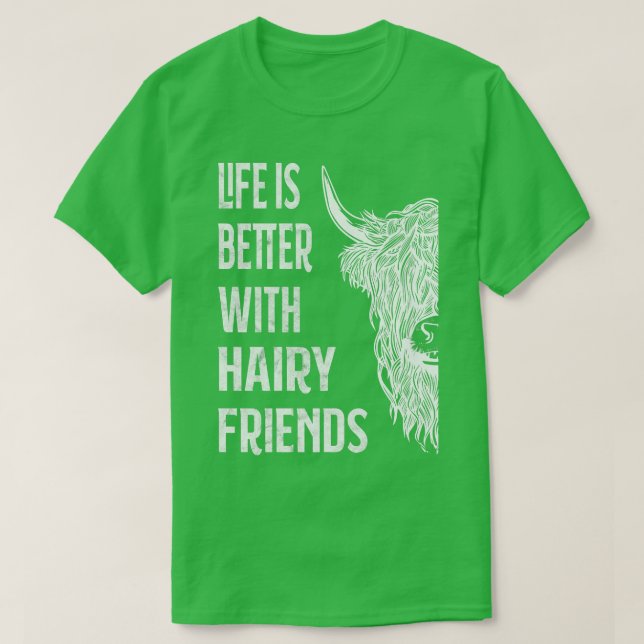 Scottish Highland Cattle Bauer Beef Kuh Züchter T-Shirt (Design vorne)