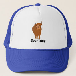 Scottish Highland Cattle Cow Graphic Personalisier Truckerkappe