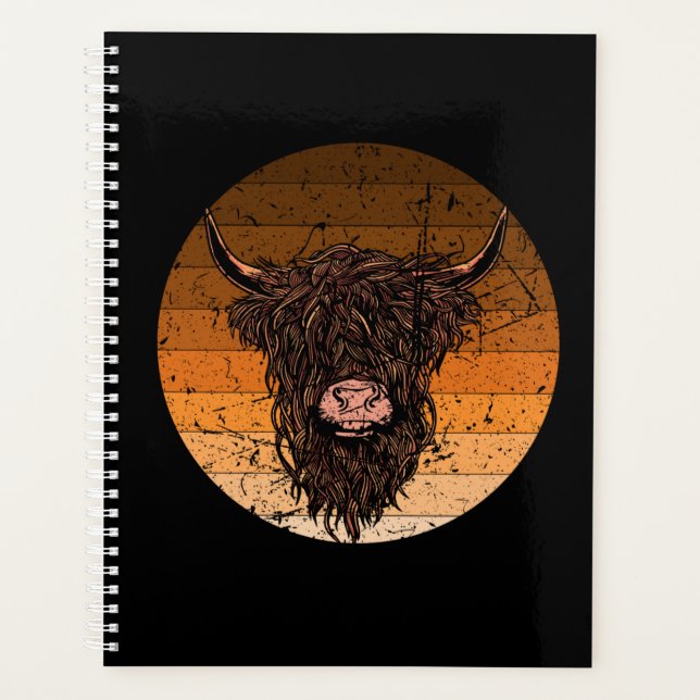 Scottish Highland Cattle Planer (Vorderseite)