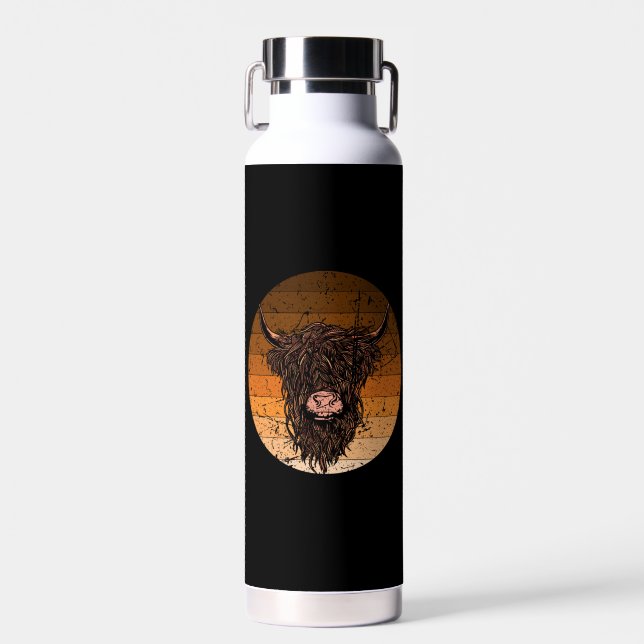 Scottish Highland Cattle Trinkflasche (Vorne)