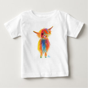 Scottish Highland Cow ' ANGEL ' von Shirley MacArt Baby T-shirt