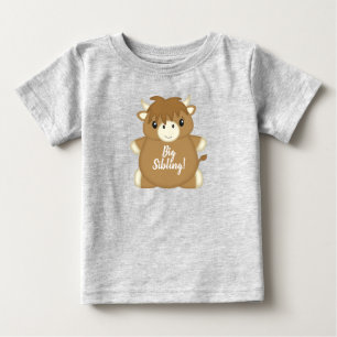 Scottish Highland Cow Baby Shower Green T-shirt