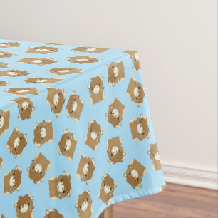 Scottish Highland Cow Birthday Party Blue Tischdecke