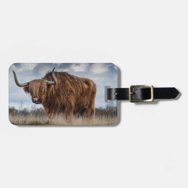 Scottish Highland Cow Gepäckanhänger (Vorderseite horizontal)