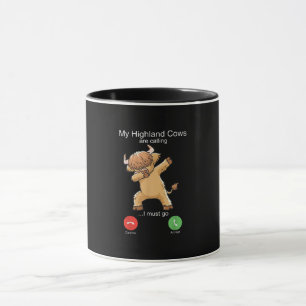 Scottish Highland Cow is Calling Tasse