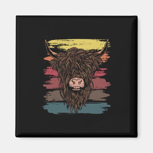 Scottish Highland Cow Magnet (Vorne)