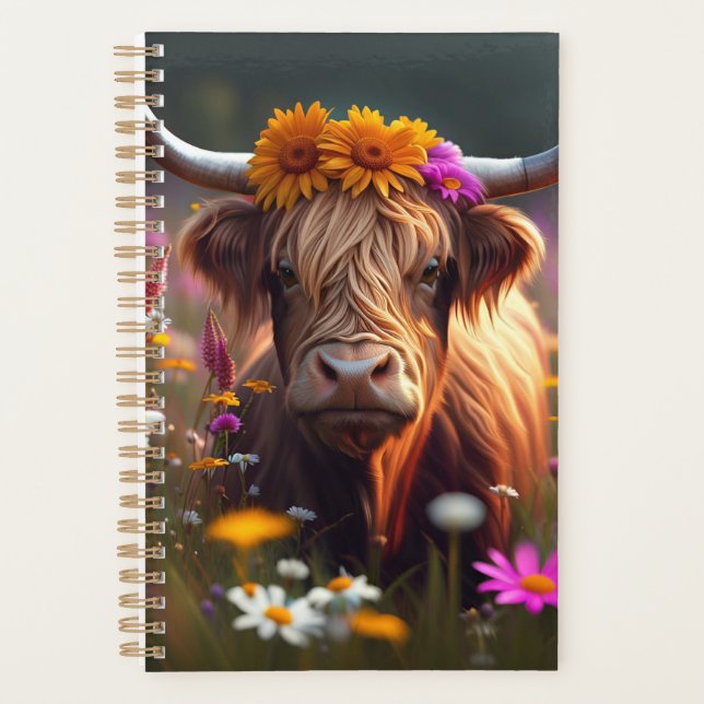 Scottish Highland Cow Planner Planer (Vorderseite)