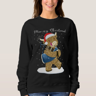 Scottish Highland Cow Plays Christmas Bagpipe Sweatshirt