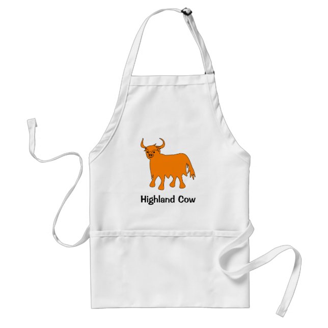 Scottish Highland Cow Schürze Design (Vorne)