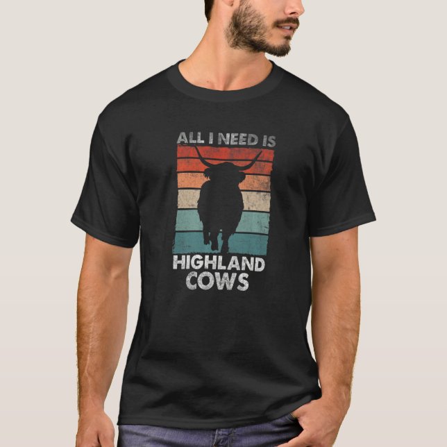Scottish Highland Cow Scotland  Highlander Cattle T-Shirt (Vorderseite)