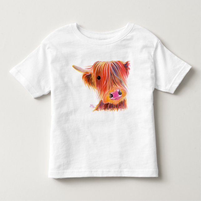 Scottish Highland Cow ' SWEET SATSUMA ' von Shirle Kleinkind T-shirt (Vorderseite)