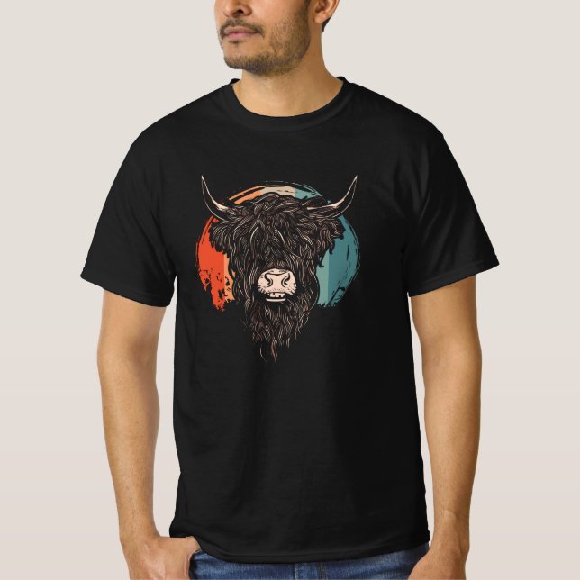 Scottish Highland Cow T-Shirt (Vorderseite)