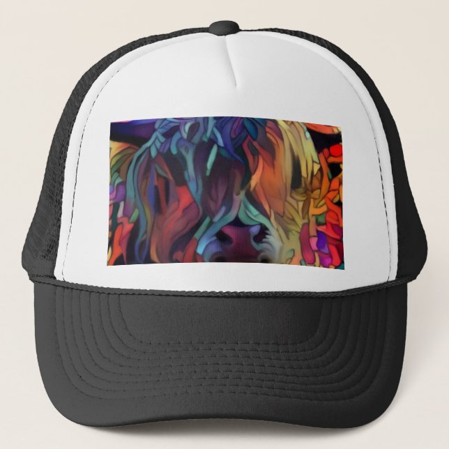 Scottish Highland Cow Truckerkappe (Vorderseite)