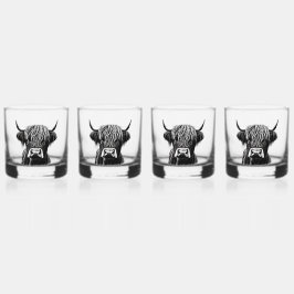 Scottish Highland Cow Whiskey Glasses Whiskyglas