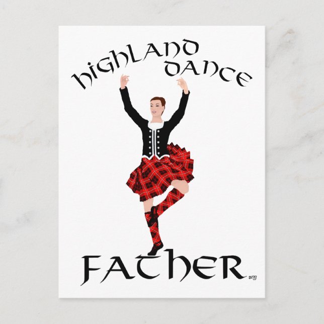 Scottish Highland Dance Father Postkarte (Vorderseite)