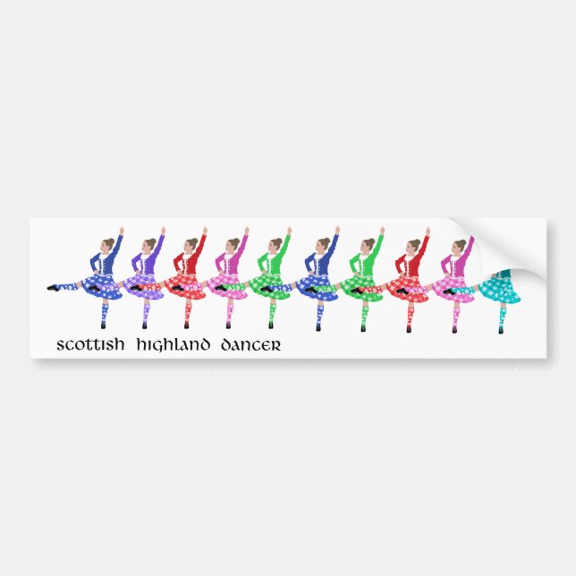 Scottish Highland Dance Line Autoaufkleber (Vorne)