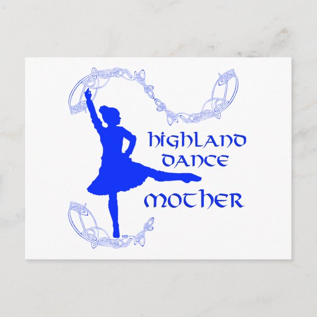 Scottish Highland Dance Mother - Blue Postkarte (Vorderseite)