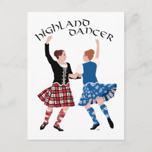 Scottish Highland Dance Reel Postkarte
