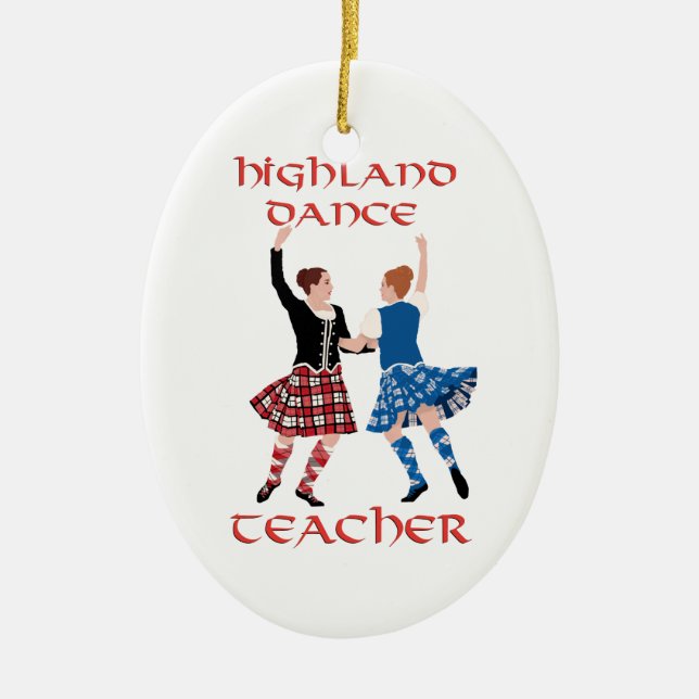 Scottish Highland Dance Teacher Keramik Ornament (Vorne)