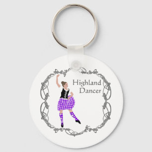 Scottish Highland Dancer Celtic Knüpfarbeit Lila Schlüsselanhänger