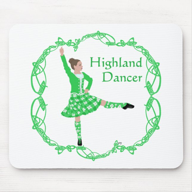 Scottish Highland Dancer - Green Mousepad (Vorne)