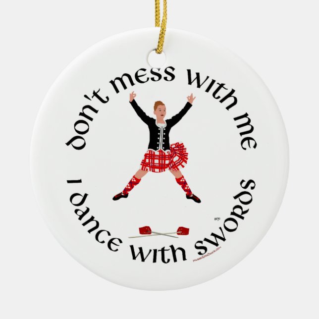 Scottish Highland Dancer Keramik Ornament (Vorne)