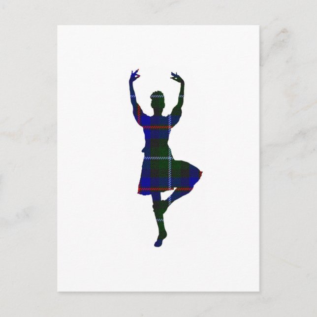 Scottish Highland Dancer Postkarte (Vorderseite)