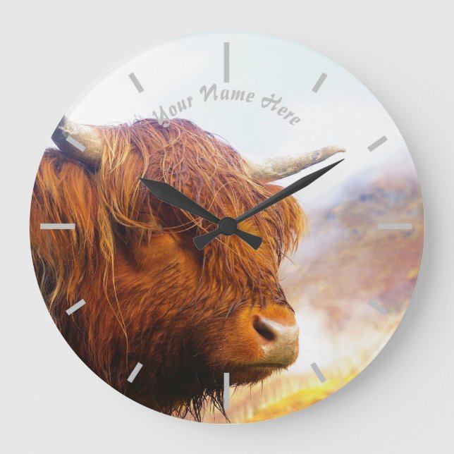 Scottish Highland Große Wanduhr (Vorderseite)