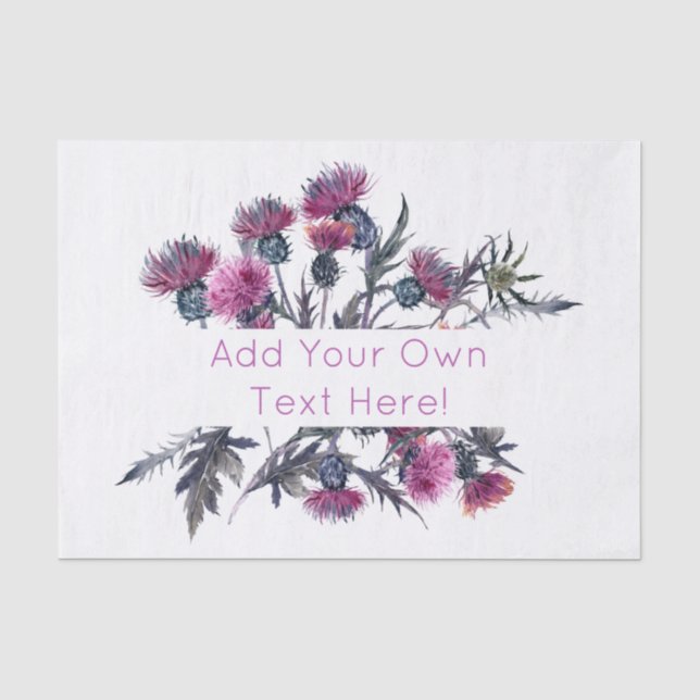 Scottish Highland Thistle personalize Frame Seidenpapier (Vorderseite)