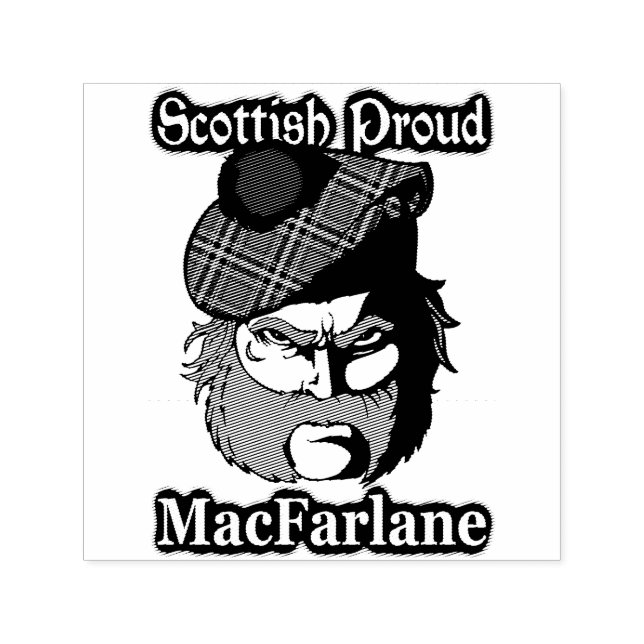 Scottish Highlander Clan MacFarlane Ink Briefmarke Permastempel (Design)