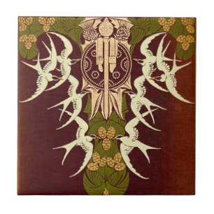 Scottish Highlands Antique Book Cover Fliese