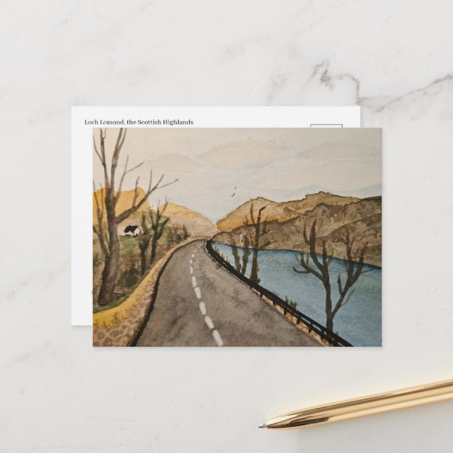 Scottish Highlands Postcard Postkarte (Vorderseite/Rückseite Beispiel)