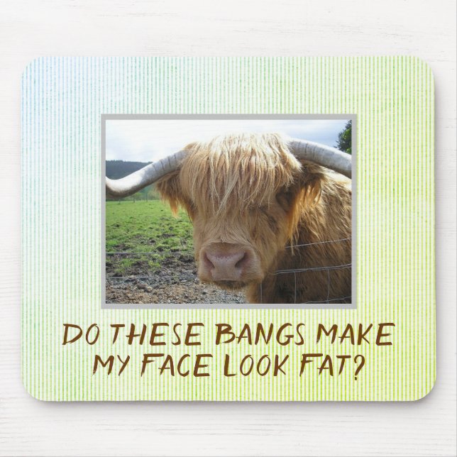 Scottish Highlands Steer Spaß Mousepad (Vorne)
