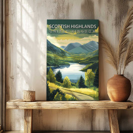 Scottish Highlands Travel Poster Canvas Print Art Leinwanddruck