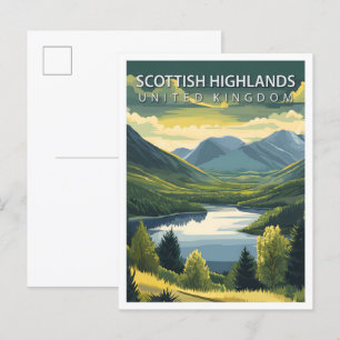 Scottish Highlands United Kingdom Travel Postkarte