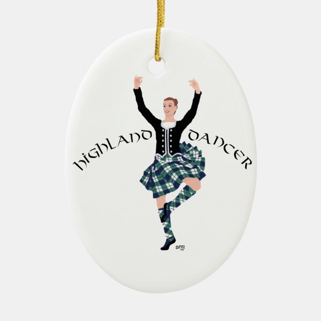 Scottish Higland Dancer - Fling Keramikornament (Vorne)