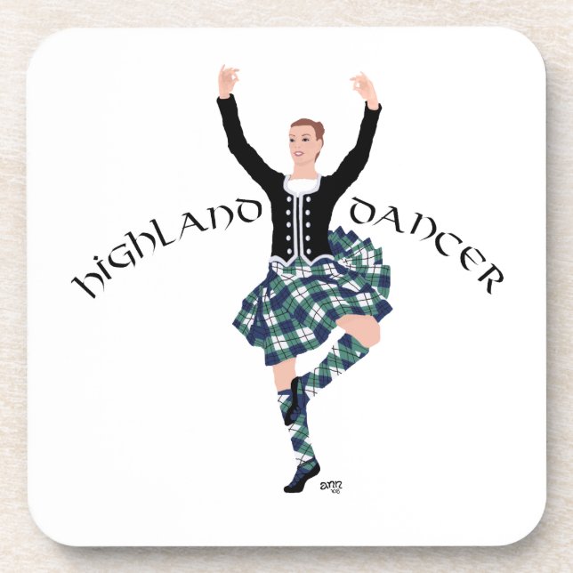 Scottish Higland Dancer - Fling Untersetzer (Vorderseite)