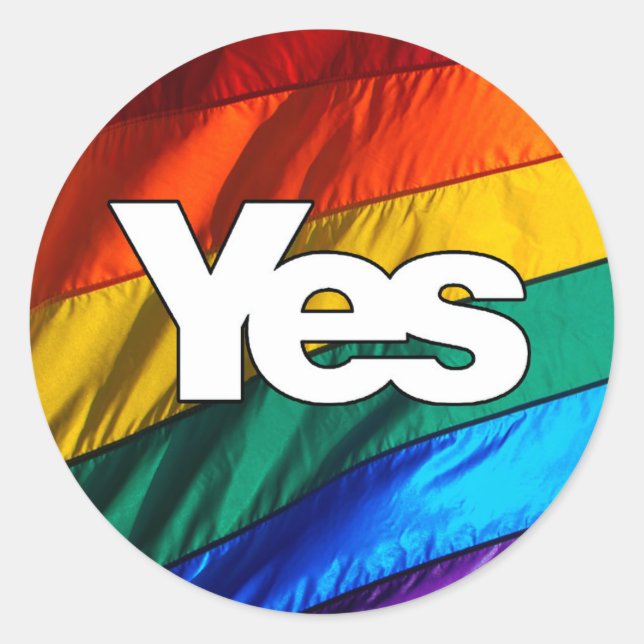 Scottish Independence - Rainbow Yes Sticker (Vorderseite)