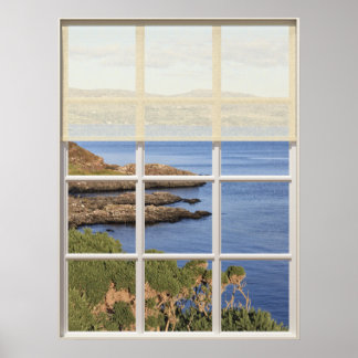 Scottish Island View from Window Poster