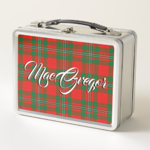 Scottish isst! Clan Gregor MacGregor Tartan Metall Brotdose