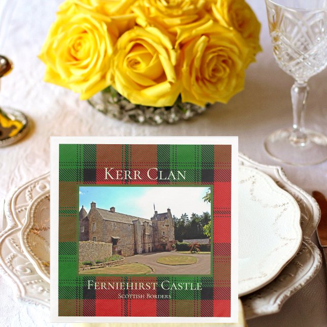 Scottish Kerr Clan Ferniehirst Castle Paper Napkin Serviette (Von Creator hochgeladen)