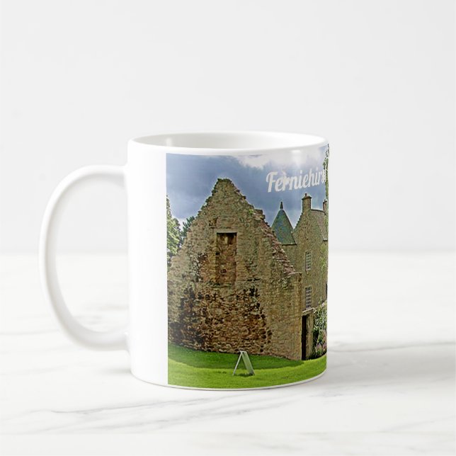 Scottish Kerr Clan Ferniehurst Castle Foto Kaffeetasse (Links)