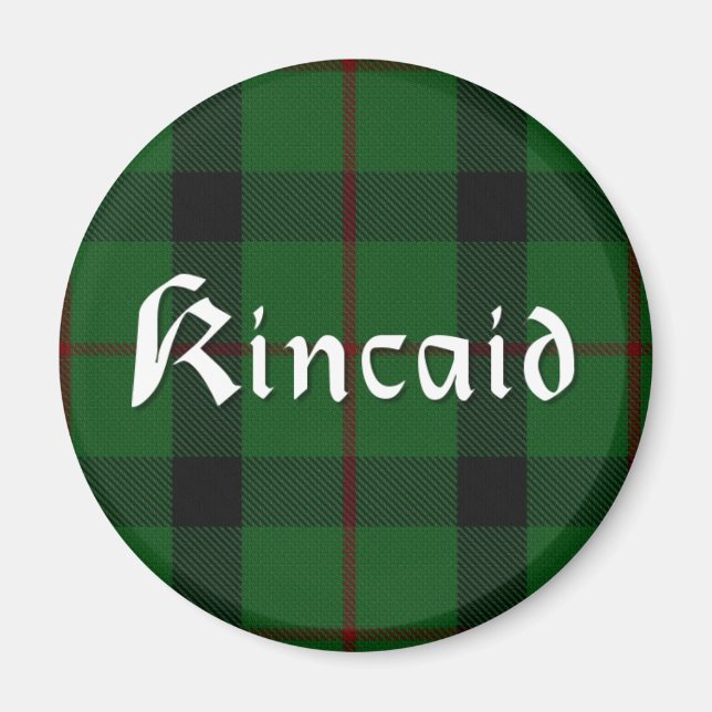 Scottish Kincaid Clan Tartan Kariert "Kühlschrankm Magnet (Vorne)