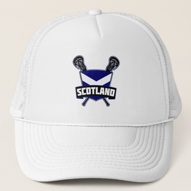 Scottish Lacrosse Logo Truckerkappe (Vorderseite)
