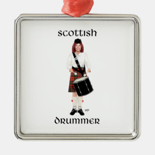 Scottish Lassie - Tenor Drum Ornament Aus Metall