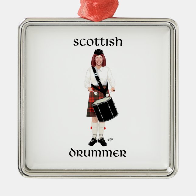 Scottish Lassie - Tenor Drum Ornament Aus Metall (Vorne)