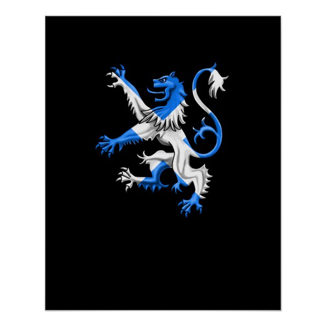 Scottish Lion In St. Andrews Farben Poster (Vorderseite)