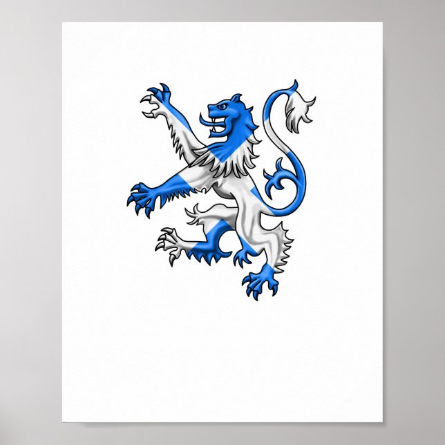 Scottish Lion In St. Andrews Farben Poster (Vorne)