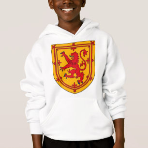 Scottish Lion Rampant an einem Schild Hoodie
